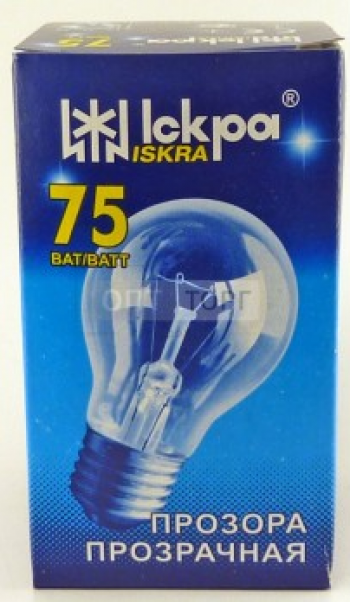 Лампа розжарювання 75 W Е27 "Іскра" (індивід. упак.)