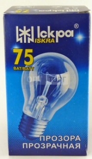 Лампа розжарювання 75 W Е27 "Іскра" (індивід. упак.)